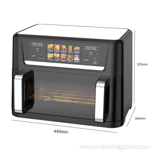 Modern Square Air Fryer with Dual Digital Display
